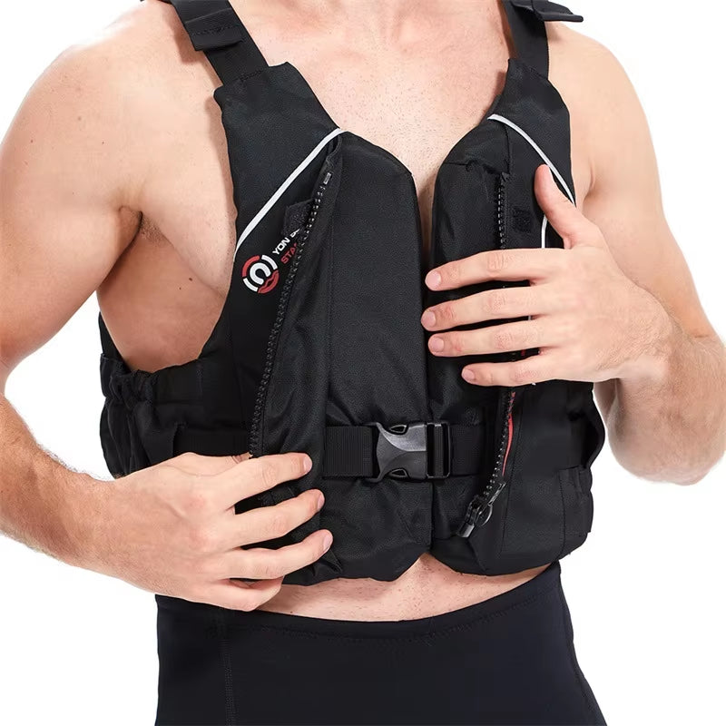 Professional PVC Sailing Water Skiing Kayak Life Jacket Vest Swimming Boating Outdoor Water Sports Safety Life Jacket